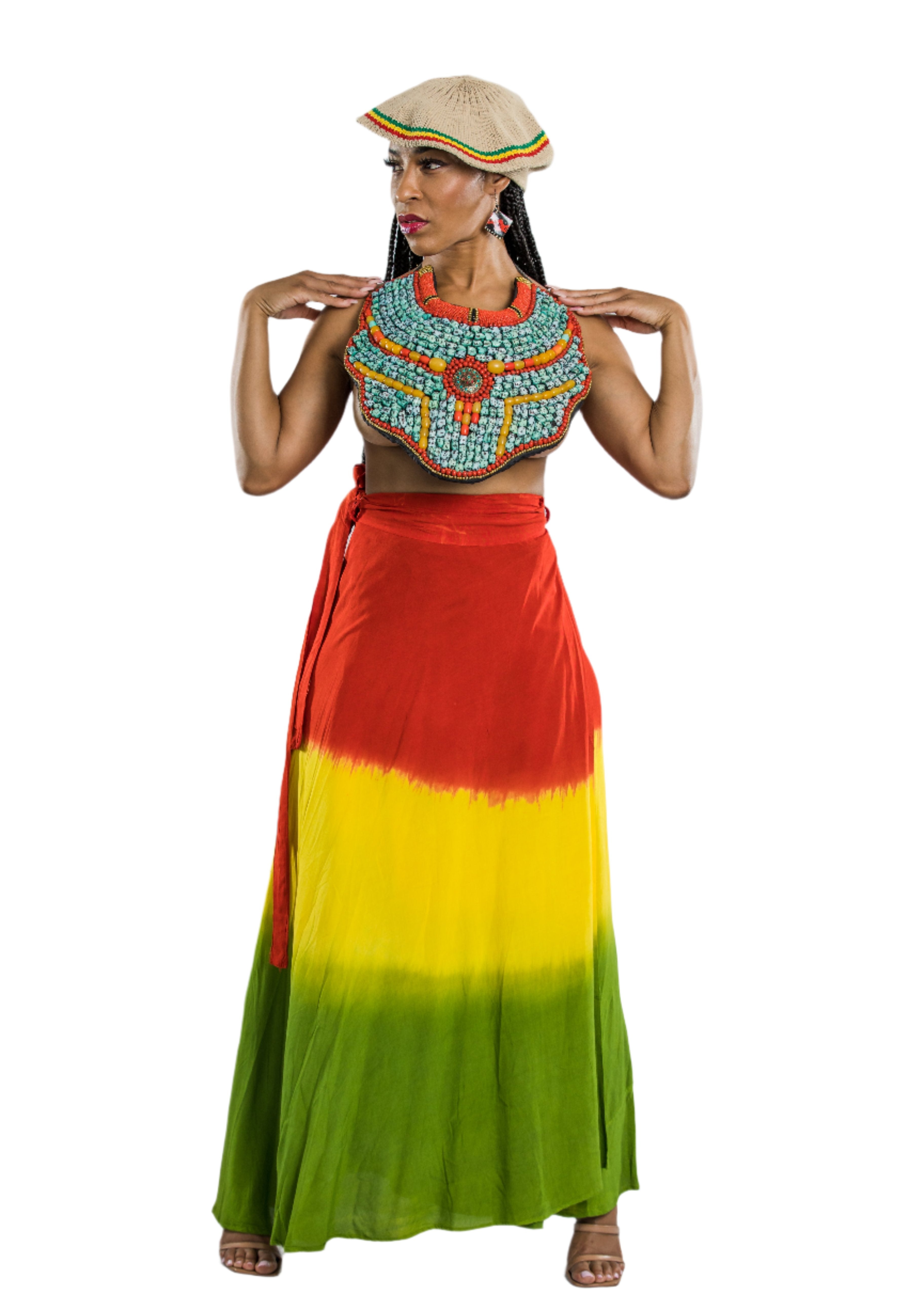 Rasta Wrap Skirt Rasta Stripe/Red/Green/Yellow / One Size Rasta Wrap Skirt Rasta Stripe/Red/Green/Yellow / One Size