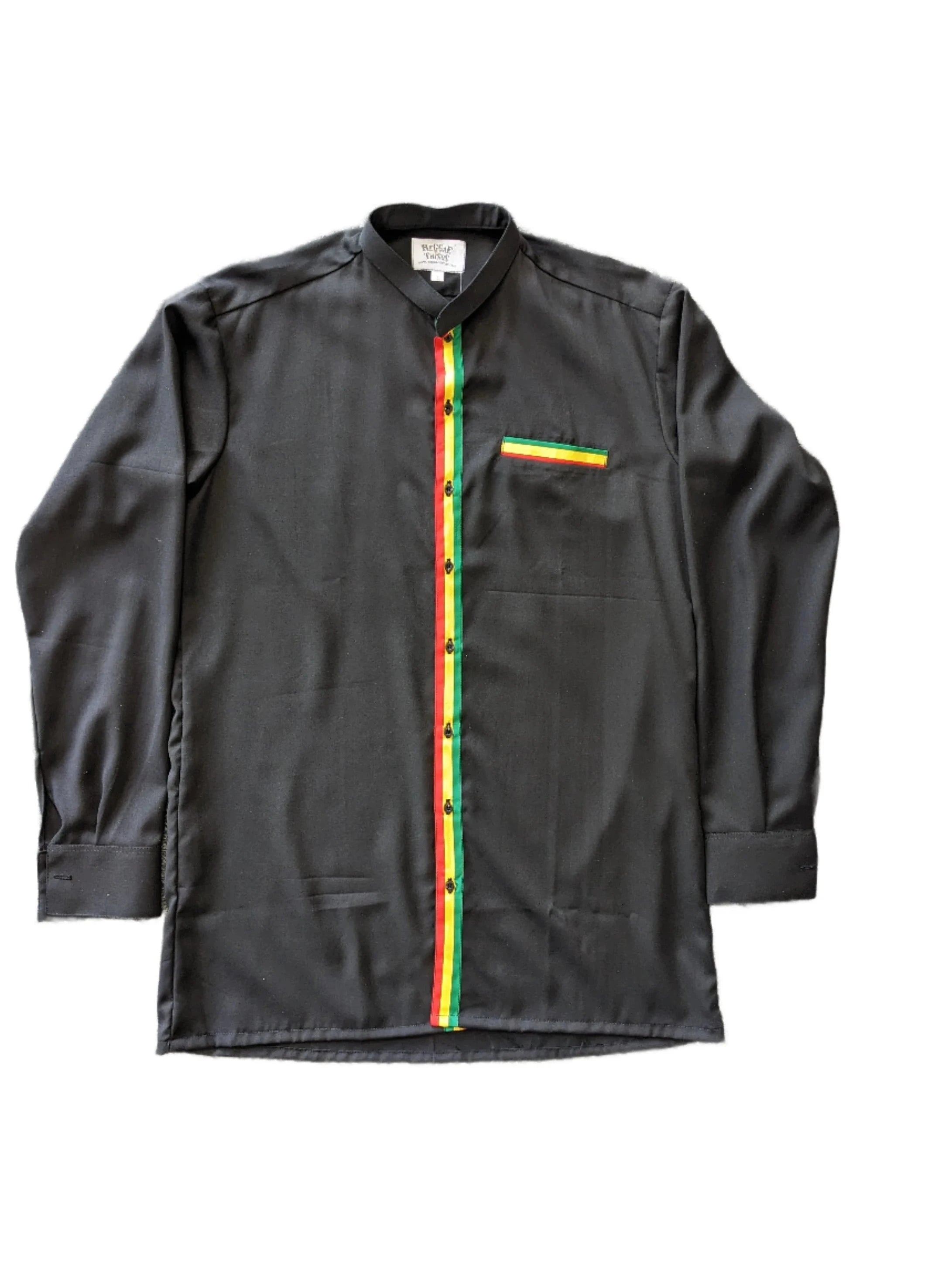 rasta dress shirt RD Lion Green - Woven Shirt