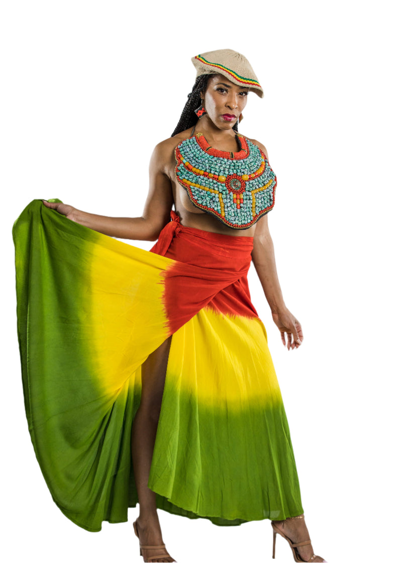 Rasta wrap skirt tie dye