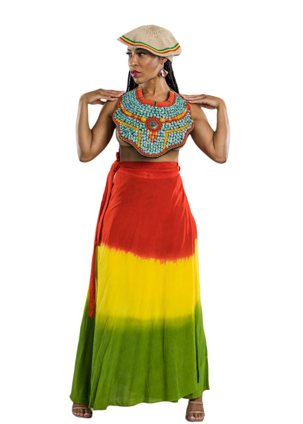 Rasta wrap skirt tie dye