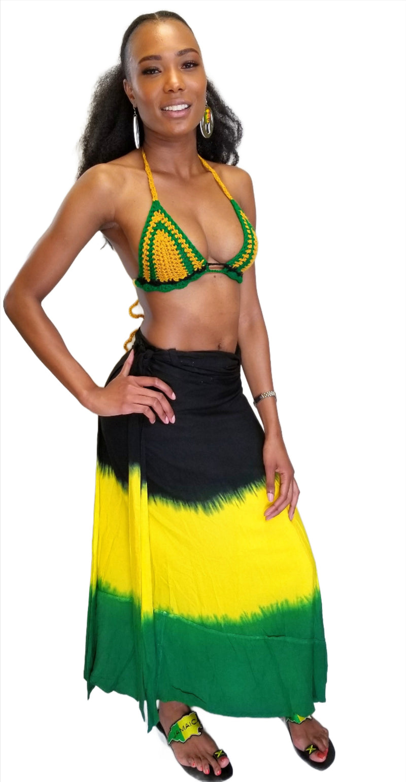 Tie-Dye Wrap Skirt Jamaica