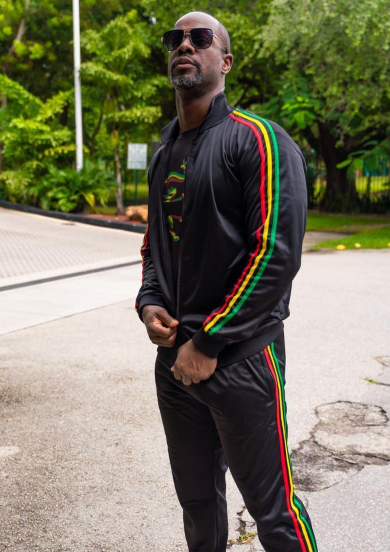 Men s black tracksuit ReggaeNThings Reggaenthings